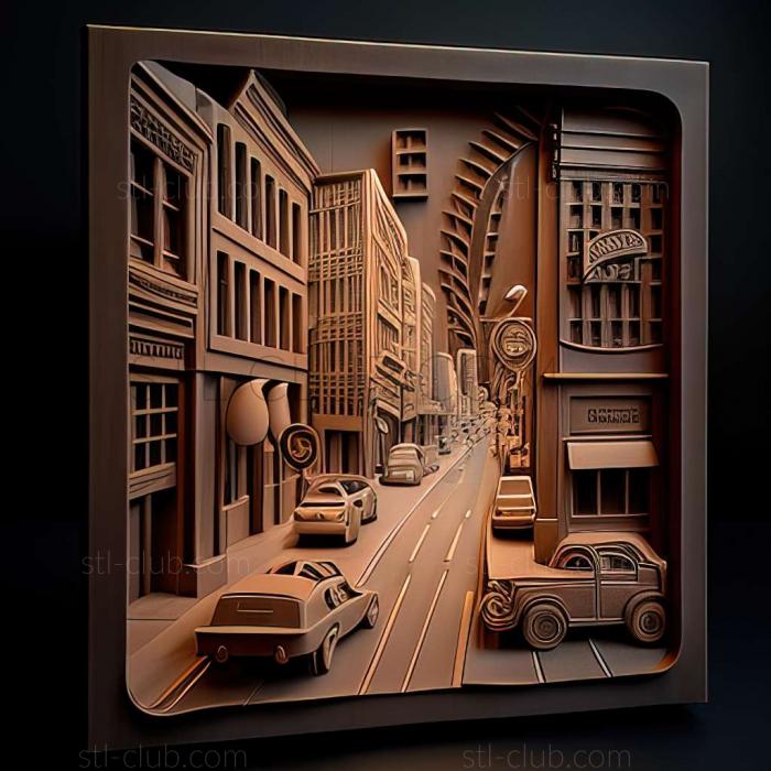 3D model city street (STL)